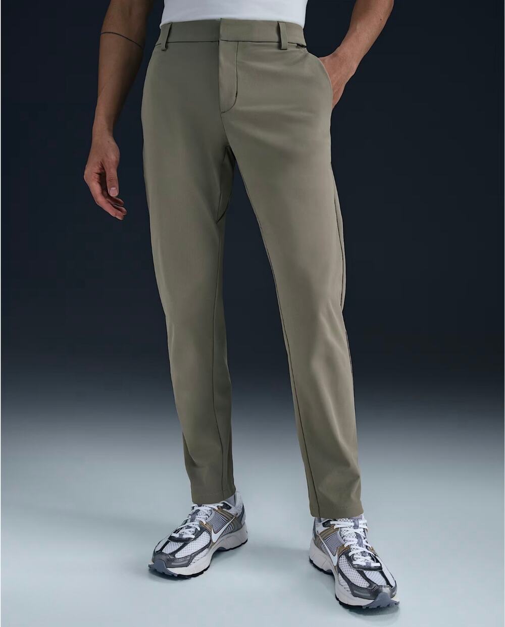 Nike Men's Light Army Dri-Fit 24.7 Perfect Stretch Slim Fit Chino Pants Size 36